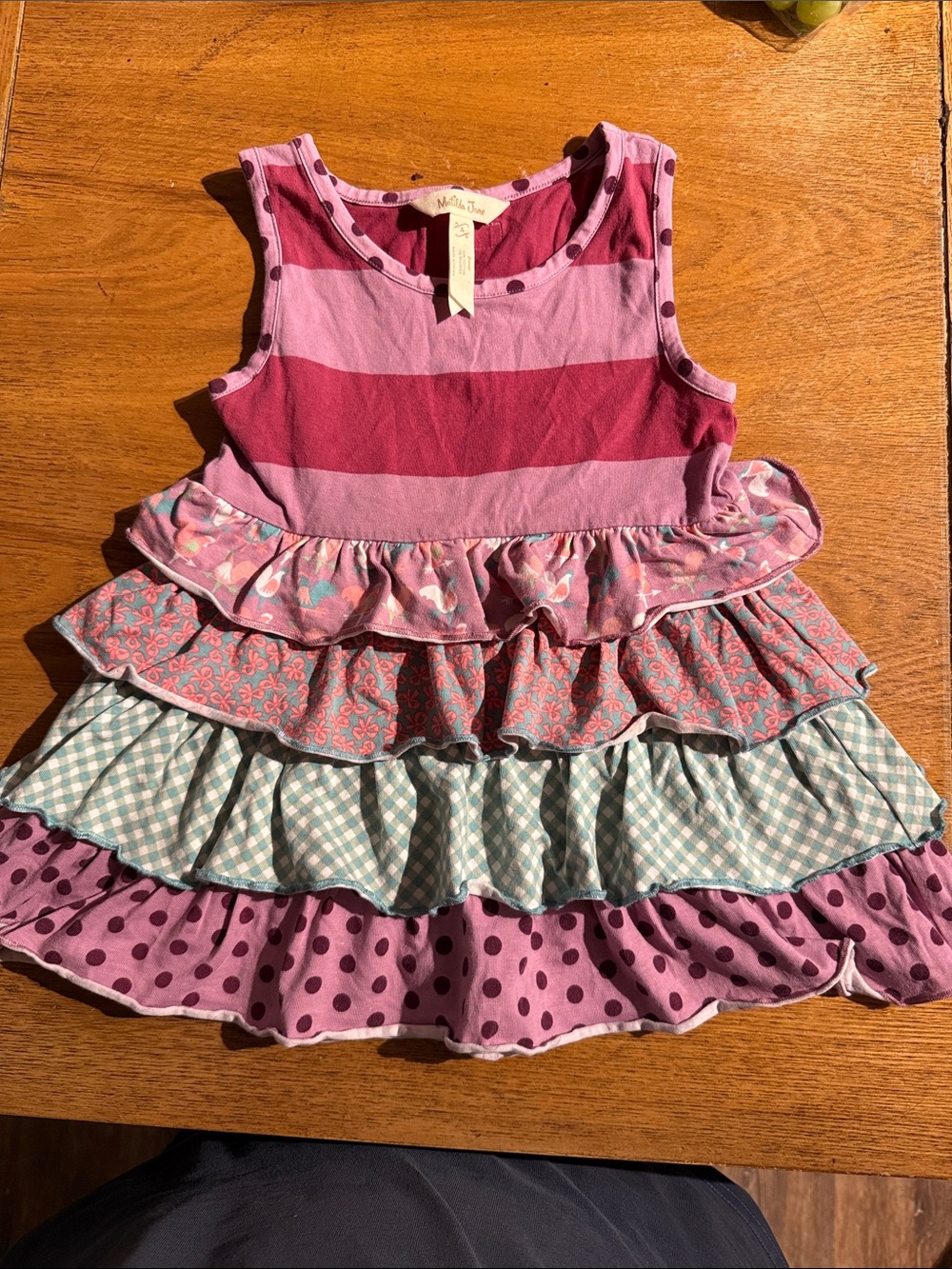 Matilda Jane Purple & Pink Layered Ruffle Tank Top